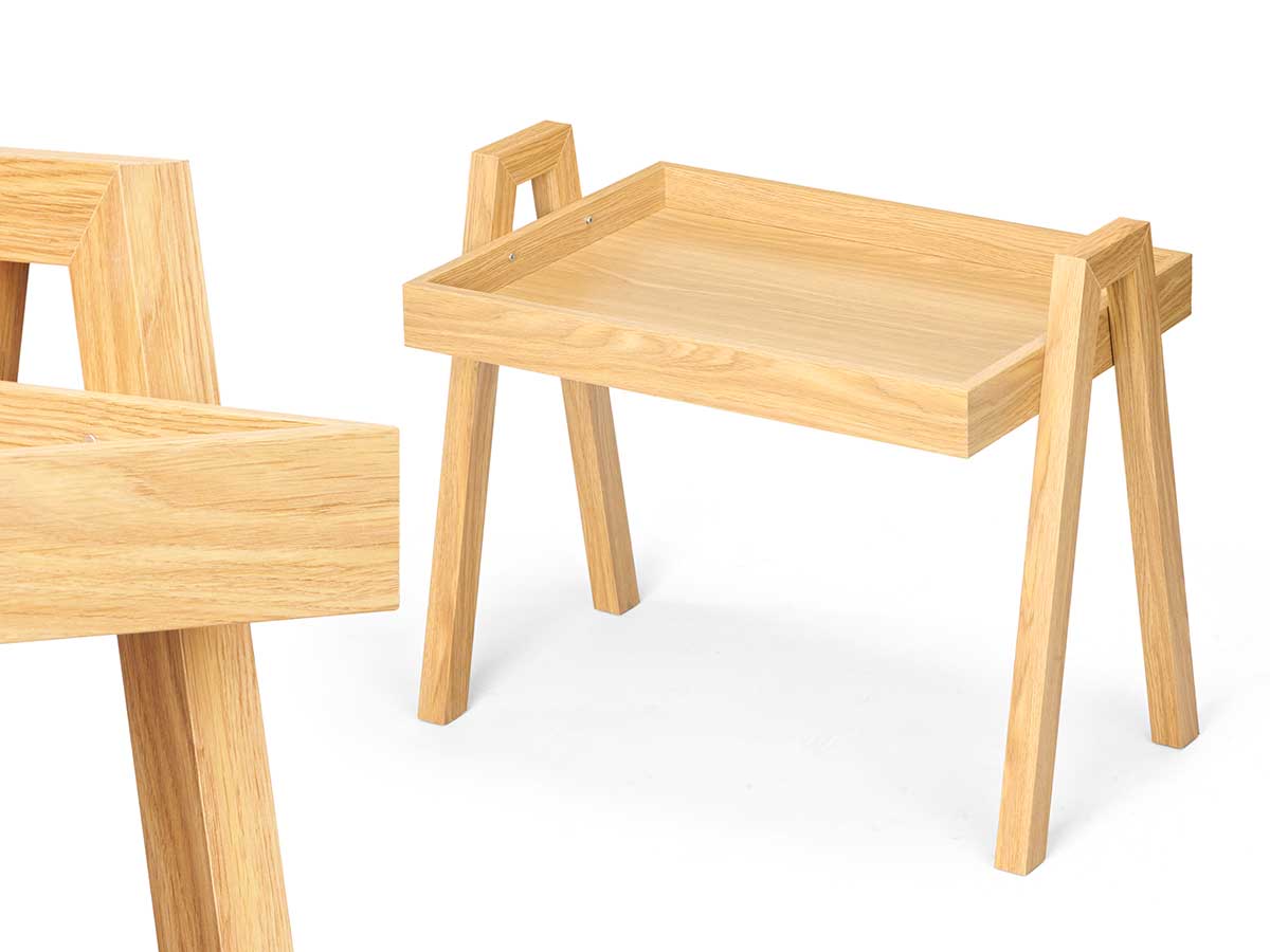 Tavolo ausiliare piedi naturale