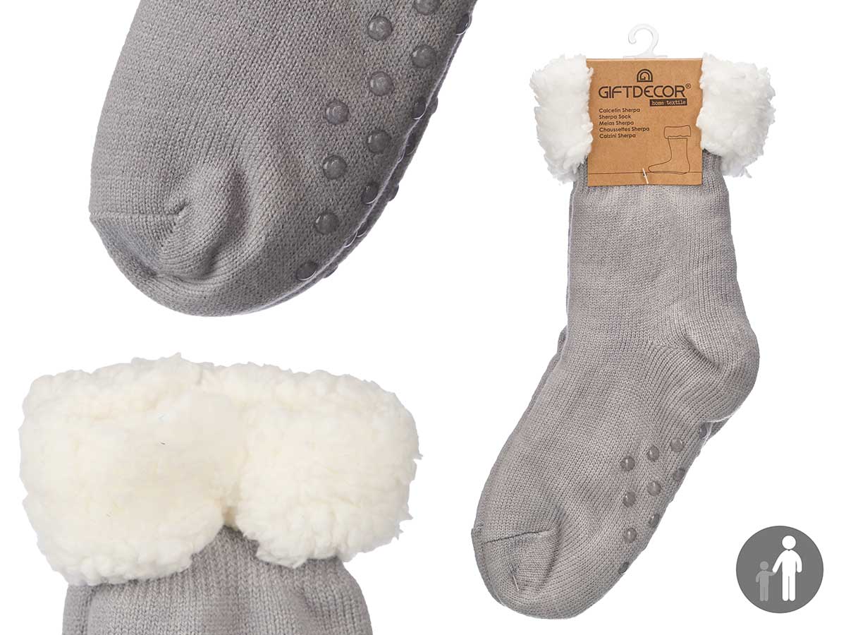 Calza termica adulto grigio chiaro