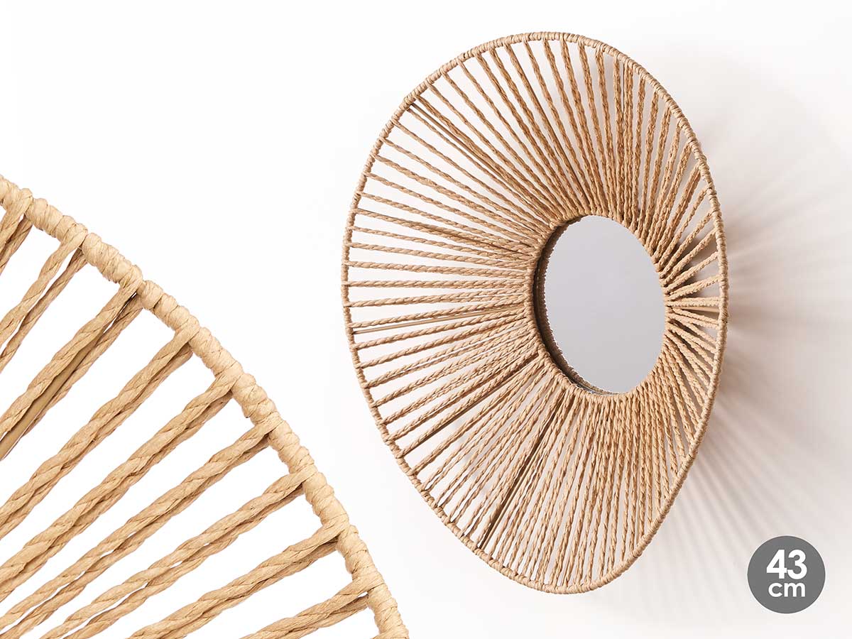 Miroir 43cm ovale corde