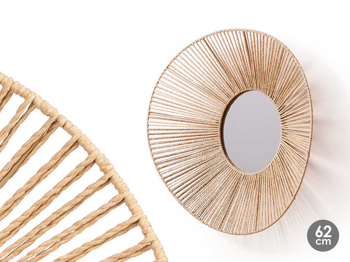 Oval mirror flared rope 62cm
