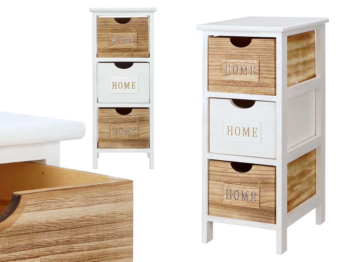 Meuble a 3 tiroirs étroit home