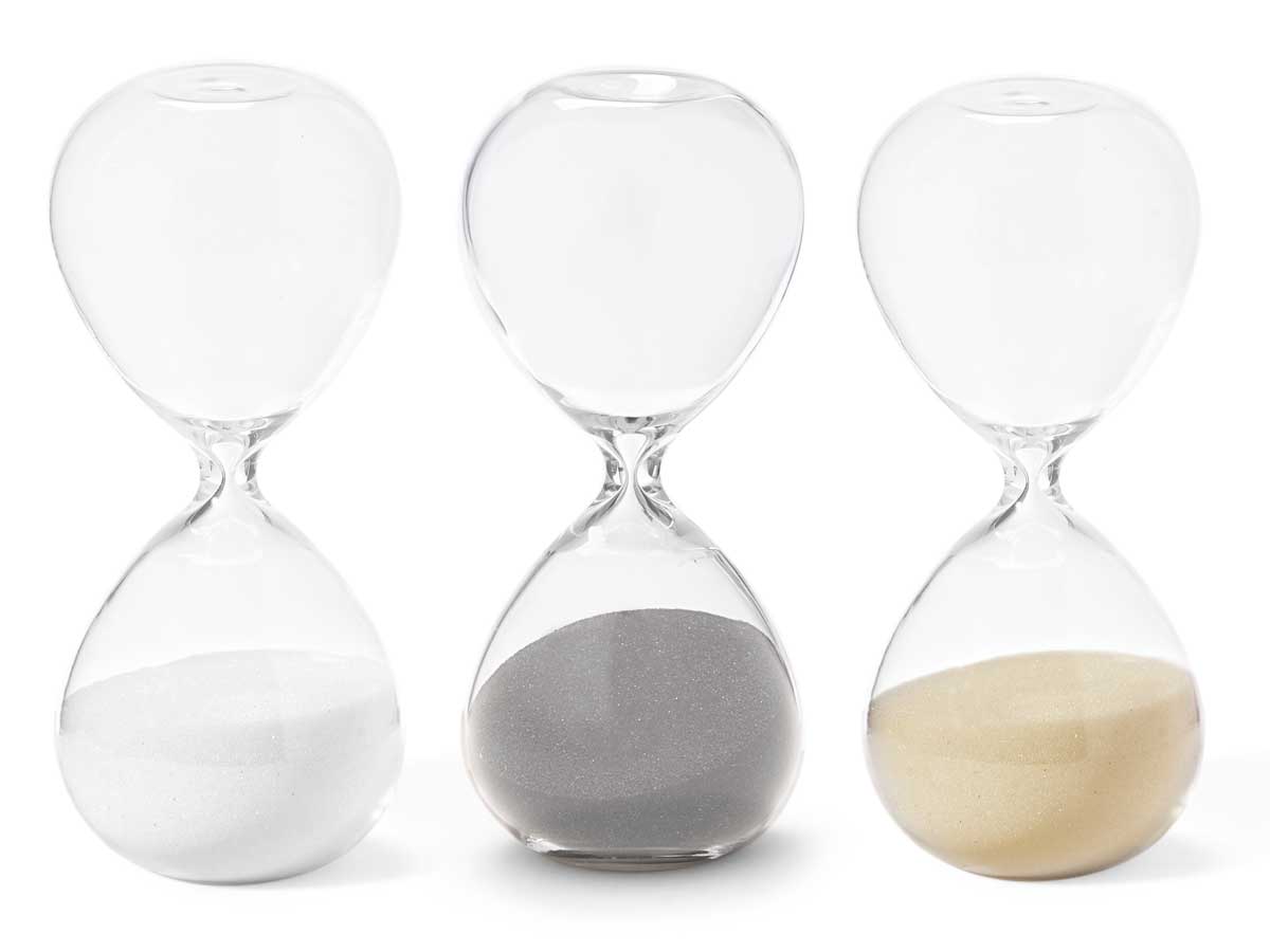 Orologio sabbia 15cm ass 3 col neutro 15 min aprox - immagine 2