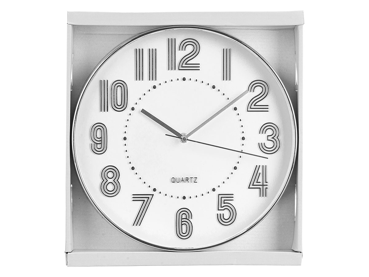 Round clock 30 cm striped numbers assorted 2 - Image 3