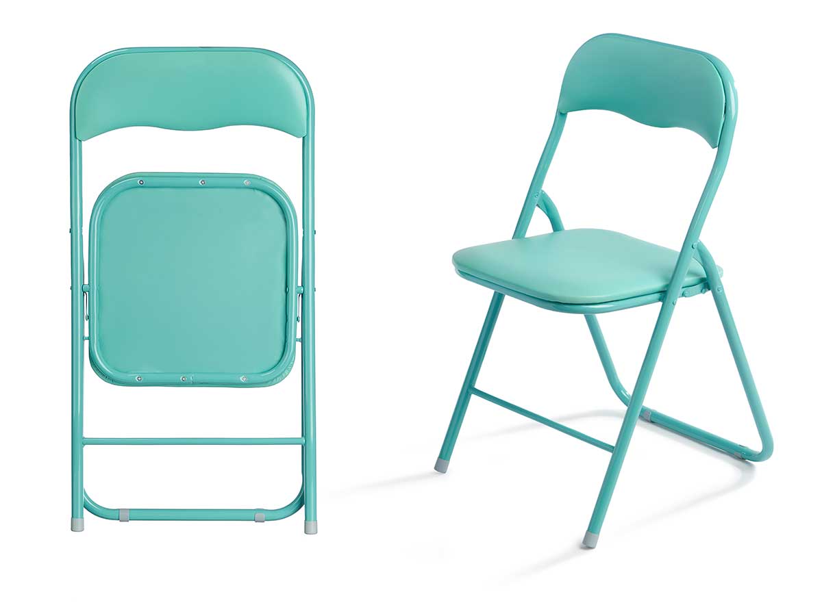 Folding chair pvc green