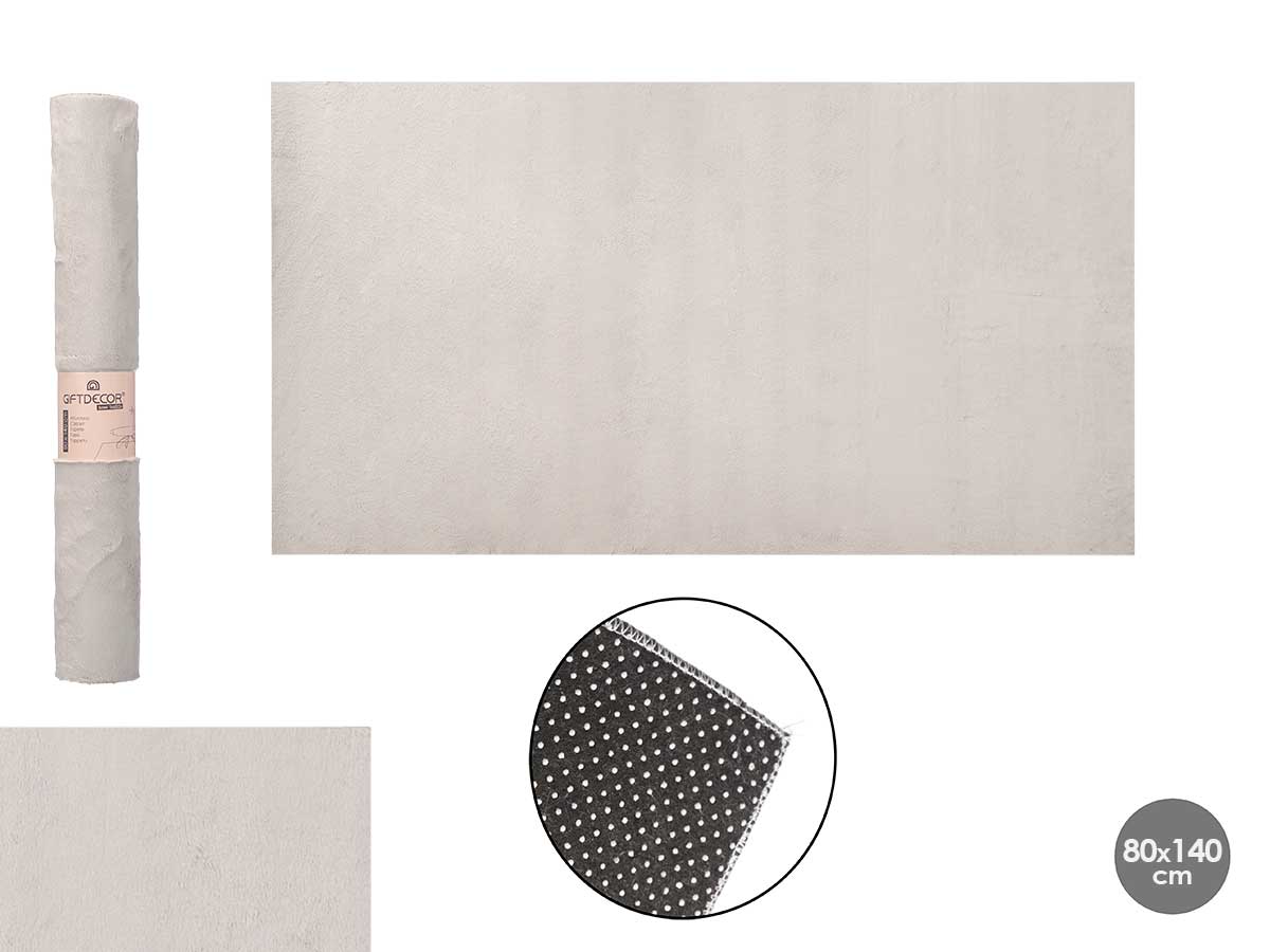 Tapis soft gris clair 80x140cm