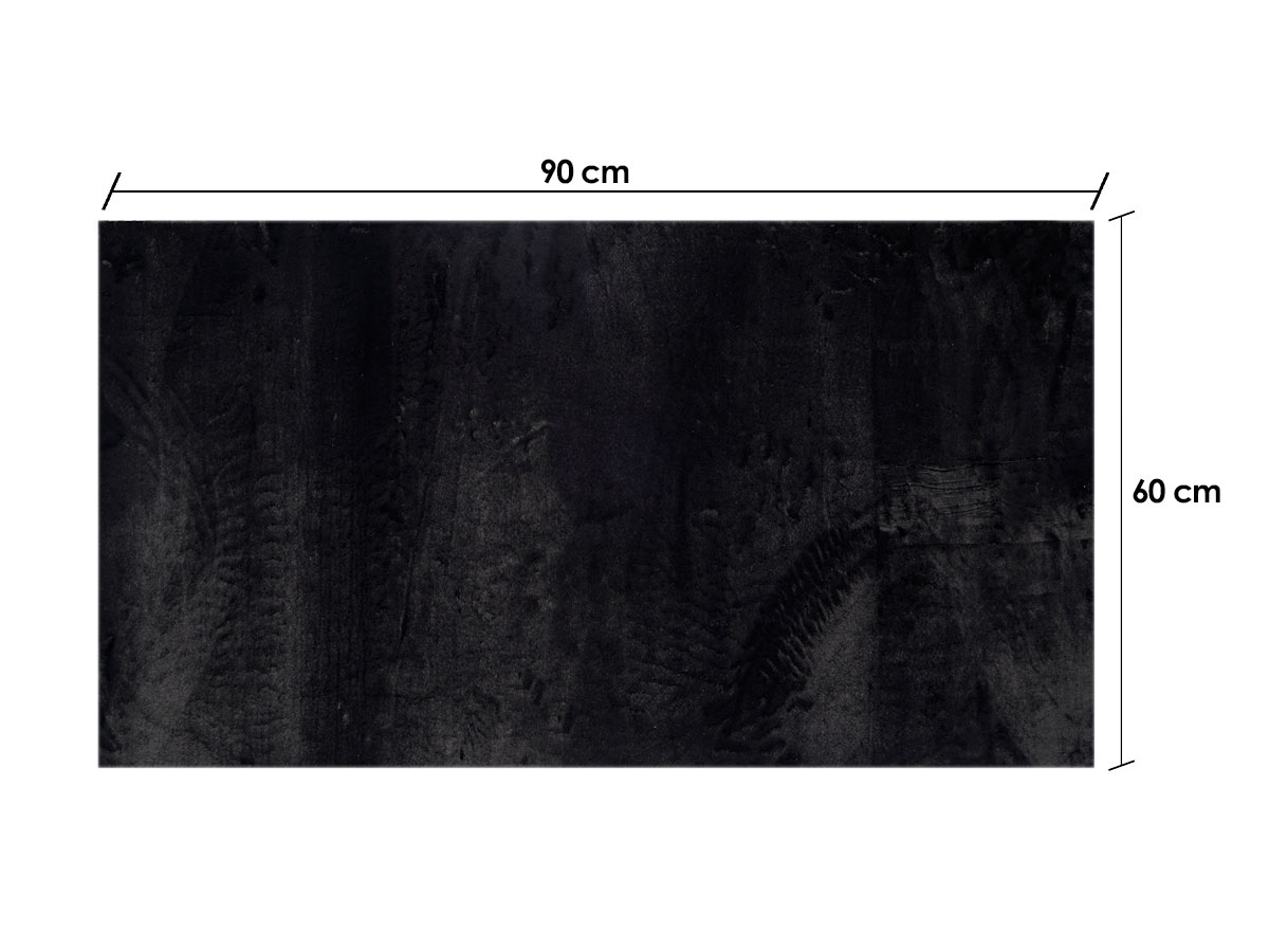 Tapis soft noir 80x140cm – Image 2