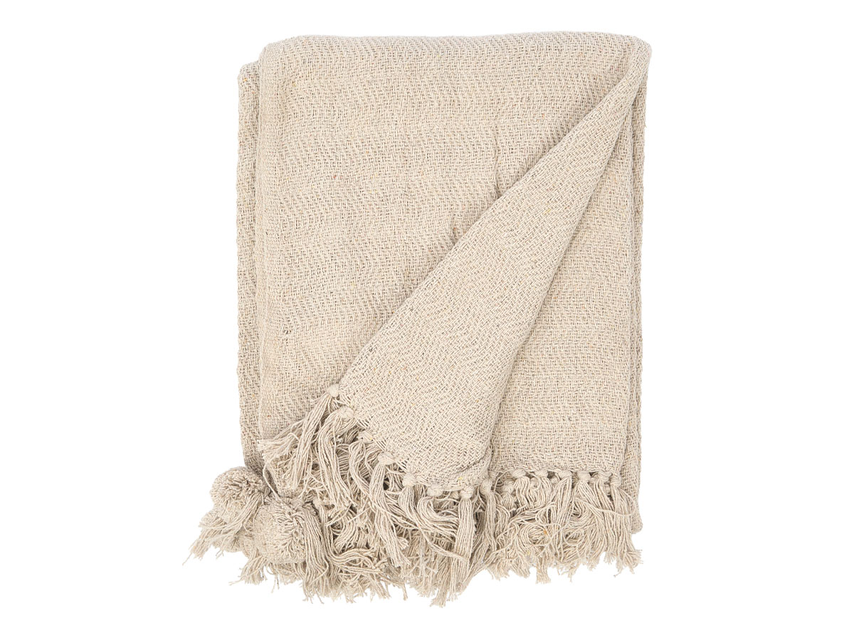 Multiusos pompon natural 120x150cm - Imagen 2