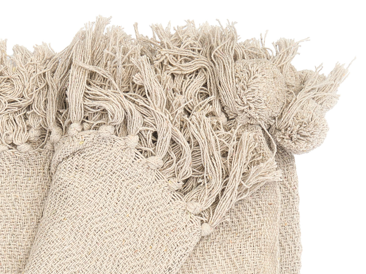 Multiusos pompon natural 120x150cm - Imagen 4