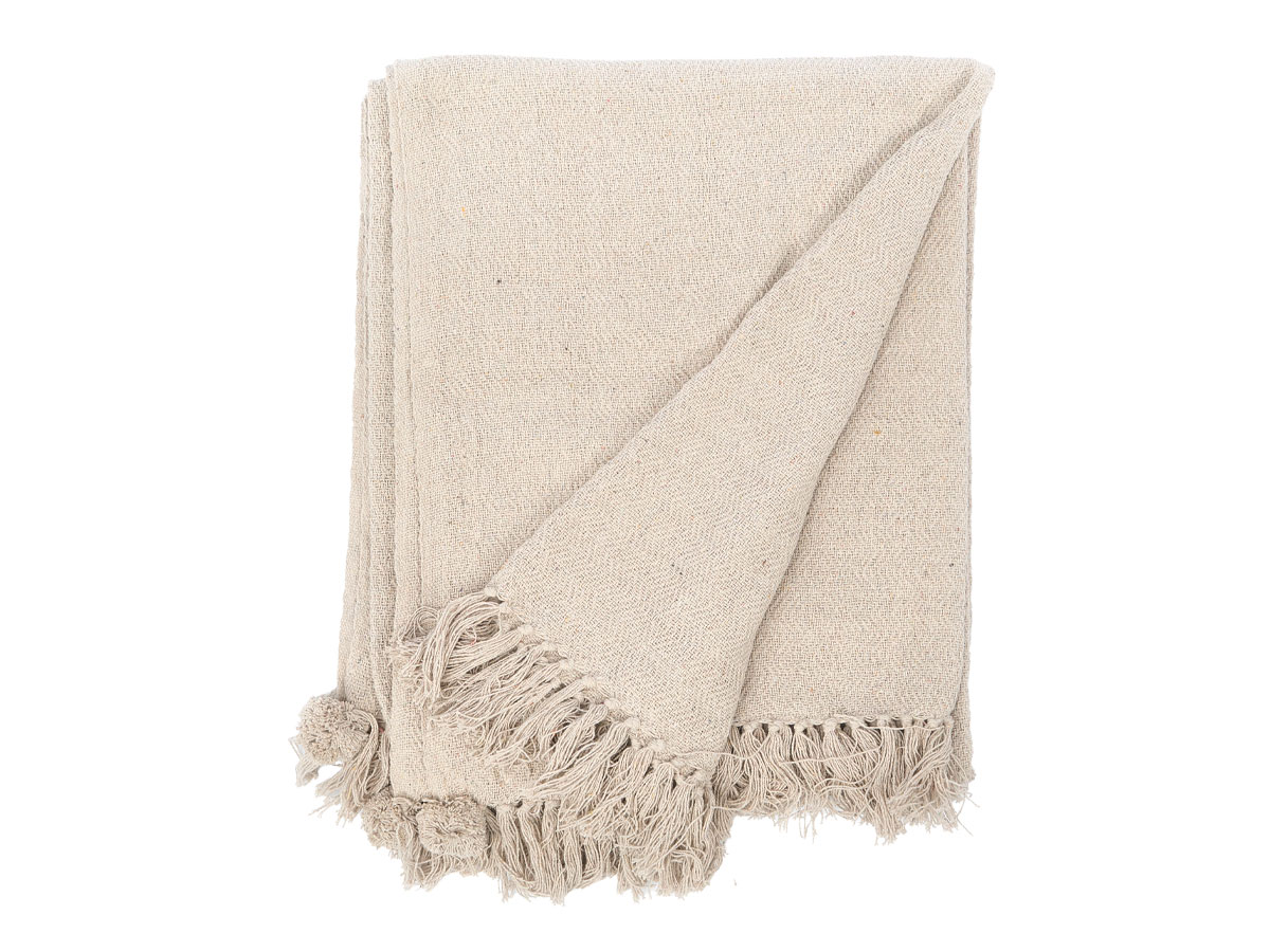 Multiusos pompon natural 180x220cm - Imagen 2