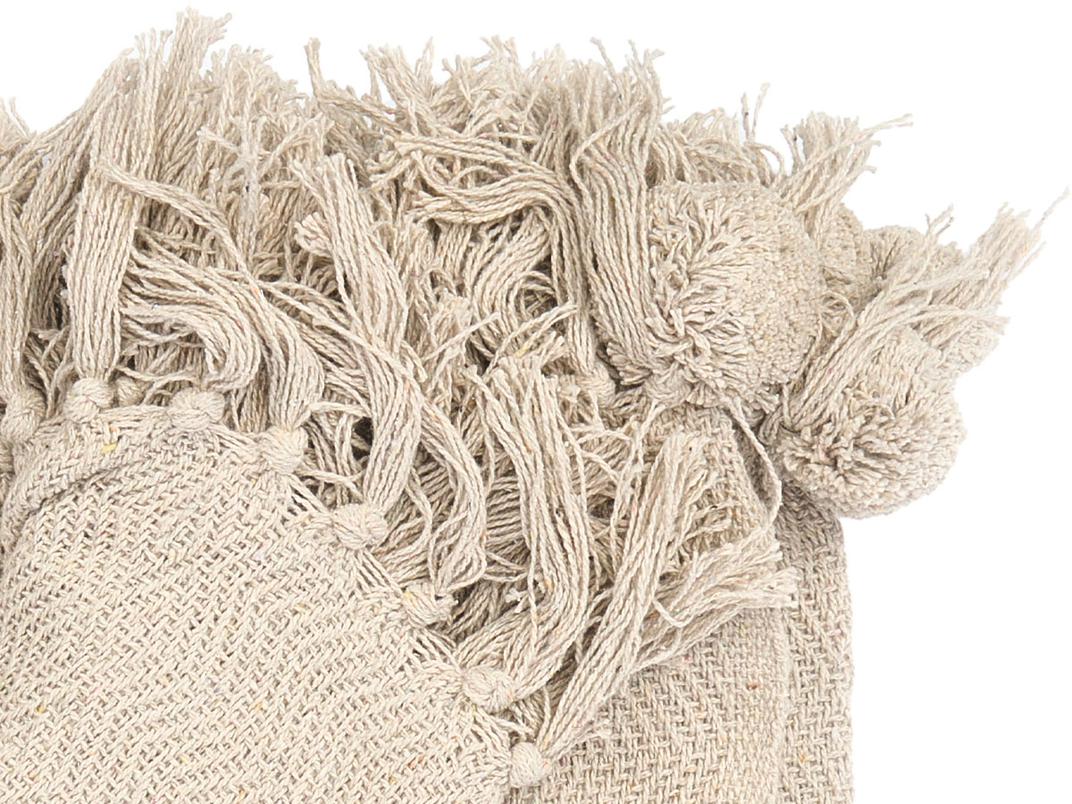 Multiusos pompon natural 180x220cm - Imagen 4