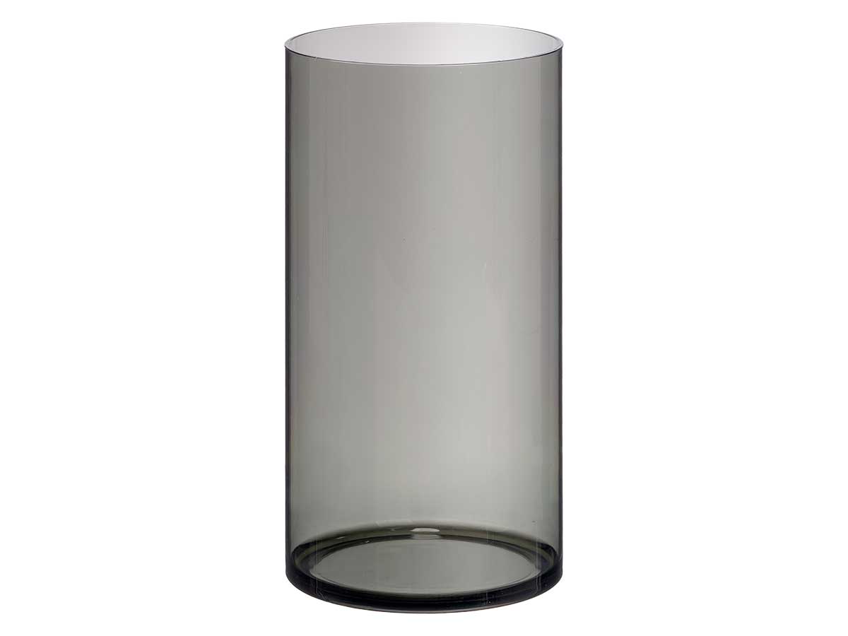 Vaso cilindrico acrilico aparenza nero 15x30cm - immagine 2