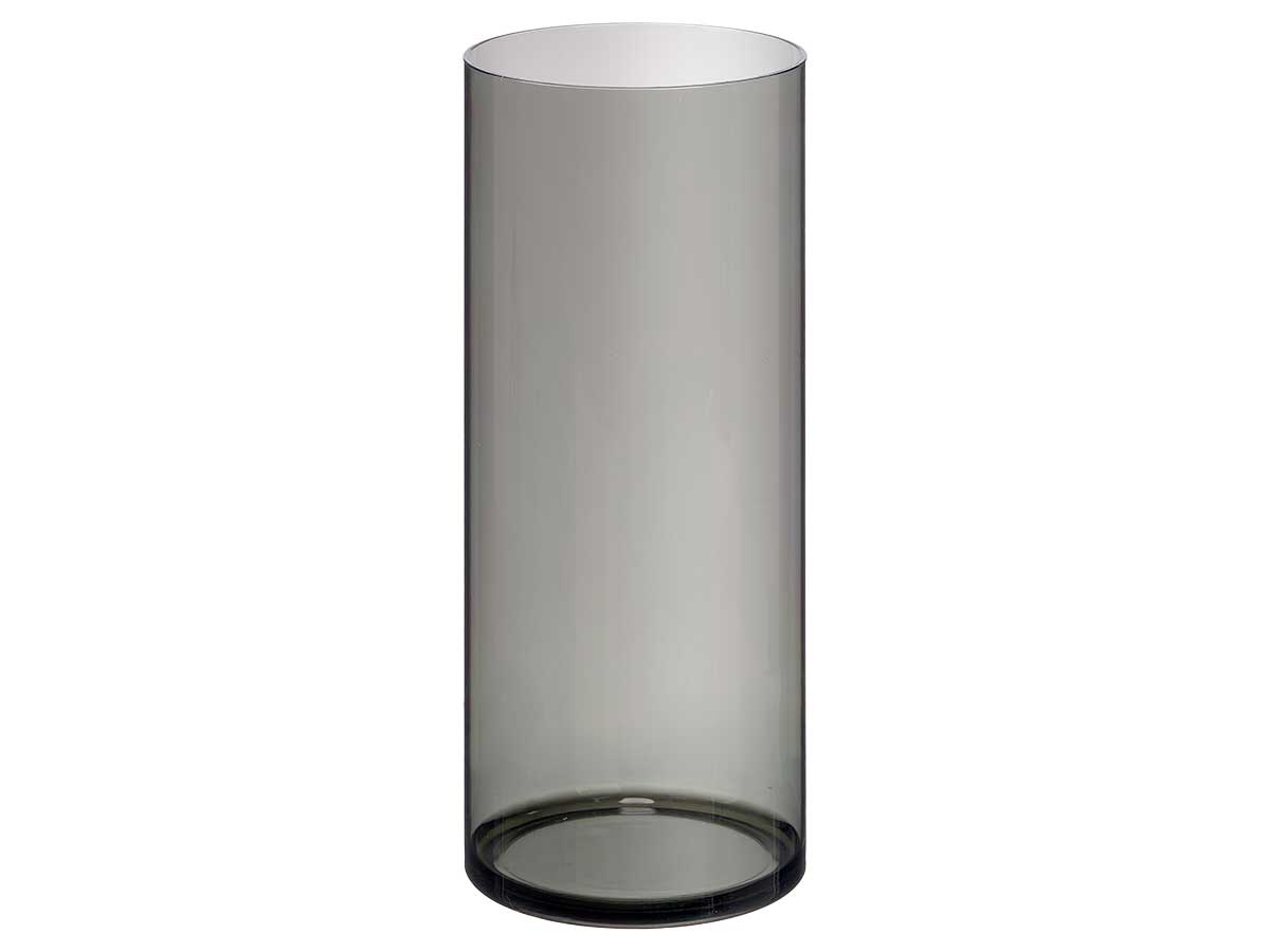 Vaso cilindrico acrilico aparenza nero 12x30cm - immagine 2