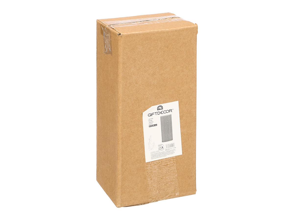 Vaso cilindrico acrilico aparenza nero 12x30cm - immagine 2