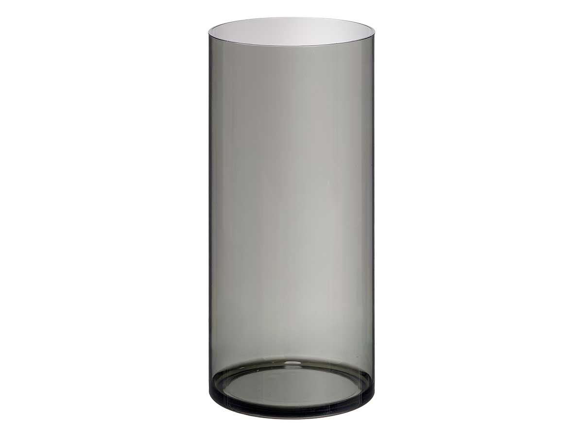 Vaso cilindrico acrilico aparenza nero 15x35cm - immagine 2