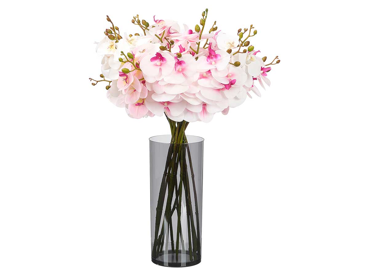 Vaso cilindrico acrilico aparenza nero 15x35cm - immagine 4