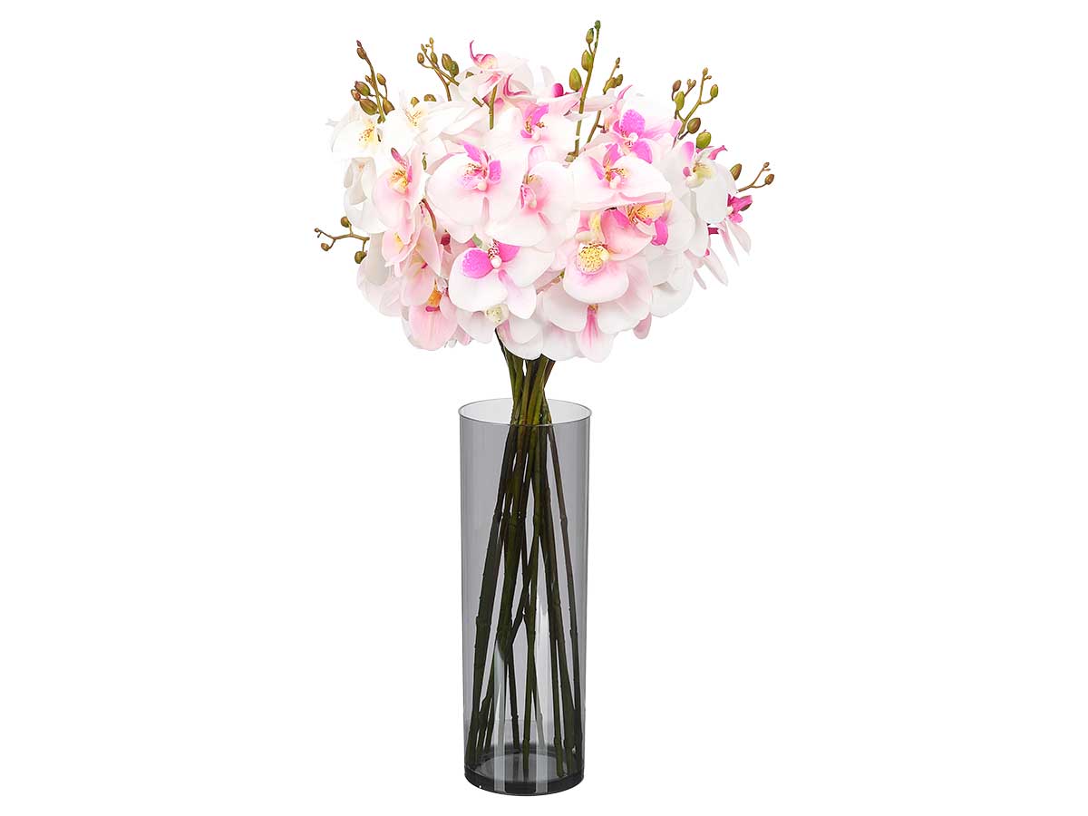Vaso cilindrico acrilico aparenza nero 12x35cm - immagine 4