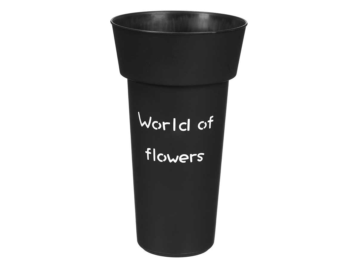 Vaso fiorista nero 43cm - immagine 2