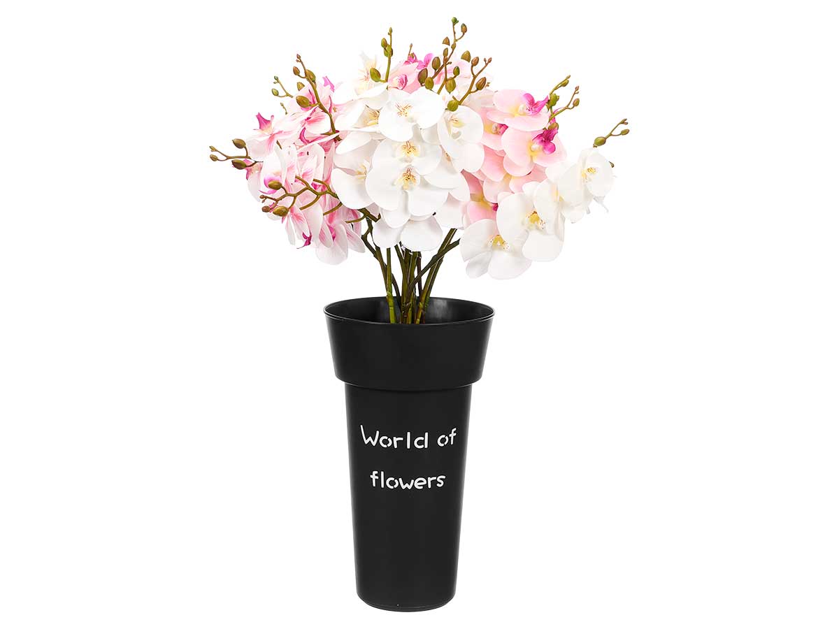 Vaso fiorista nero 43cm - immagine 3