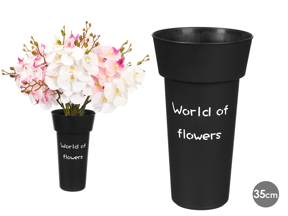 Vase fleuriste noir 35cm