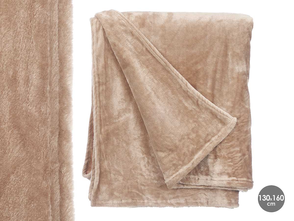 Silky blanket beige 130x160xm