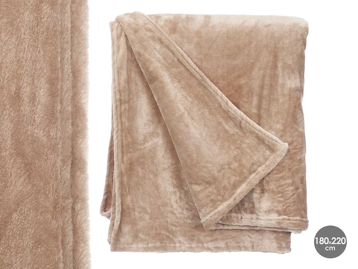Silky blanket beige 180x220cm