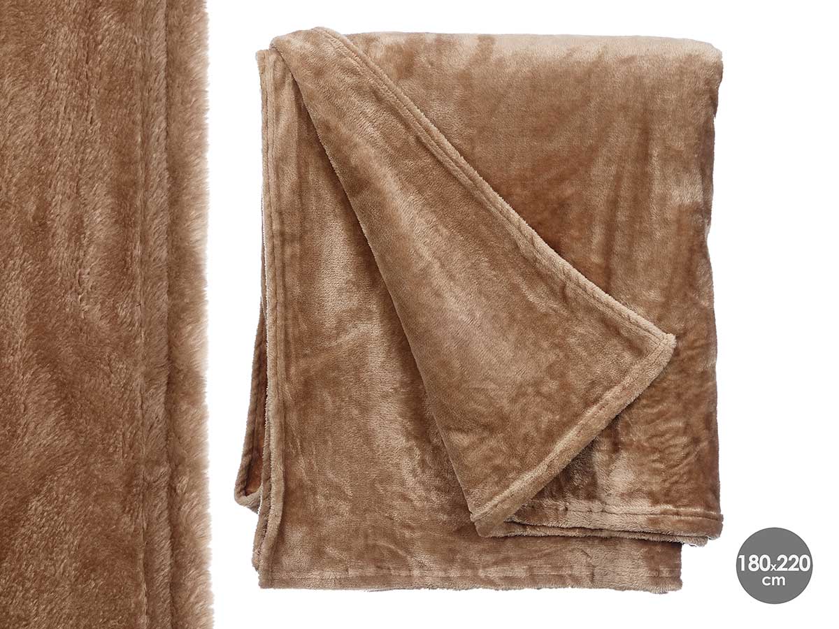 Silky blanket brown 180x220cm