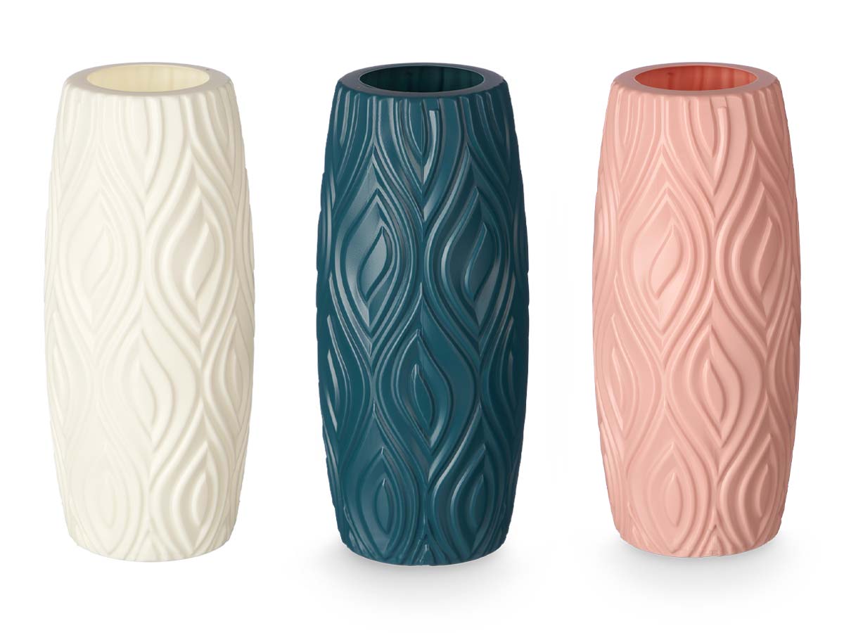 Vase ovale relief assort 3 couleurs – Image 2