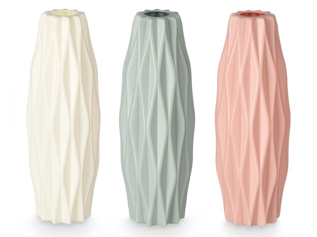 Vase ovale relief assort 3 couleurs – Image 2