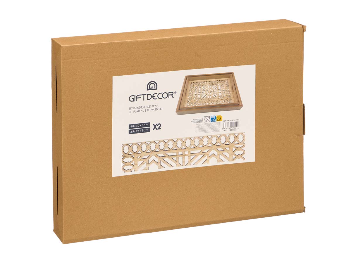 Set 2 bandejas rect prisma - Imagen 3