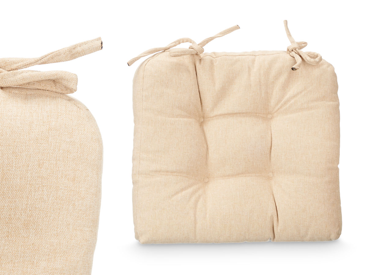 Set 2 chair pillows beige 40x40cm - Image 4