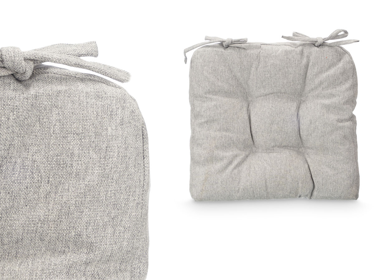 Set 2 cuscini sedia grigio chiaro 40x40cm - immagine 4