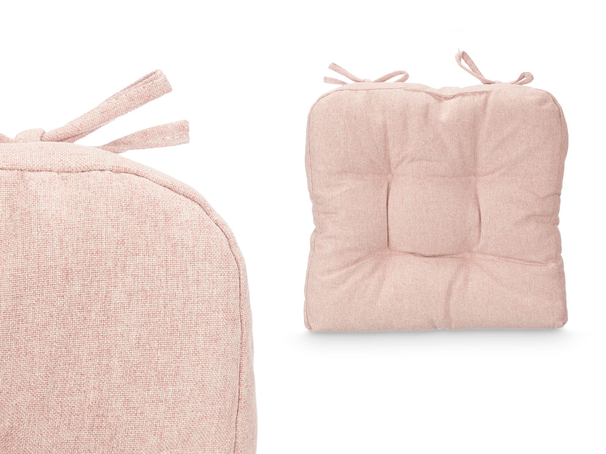 Set 2 cuscini sedia rosa 40x40cm - immagine 4