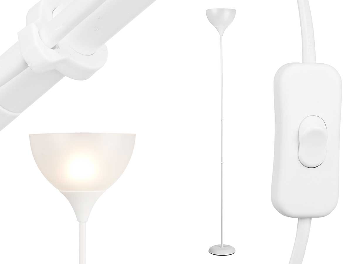 Lampada da terra bianca