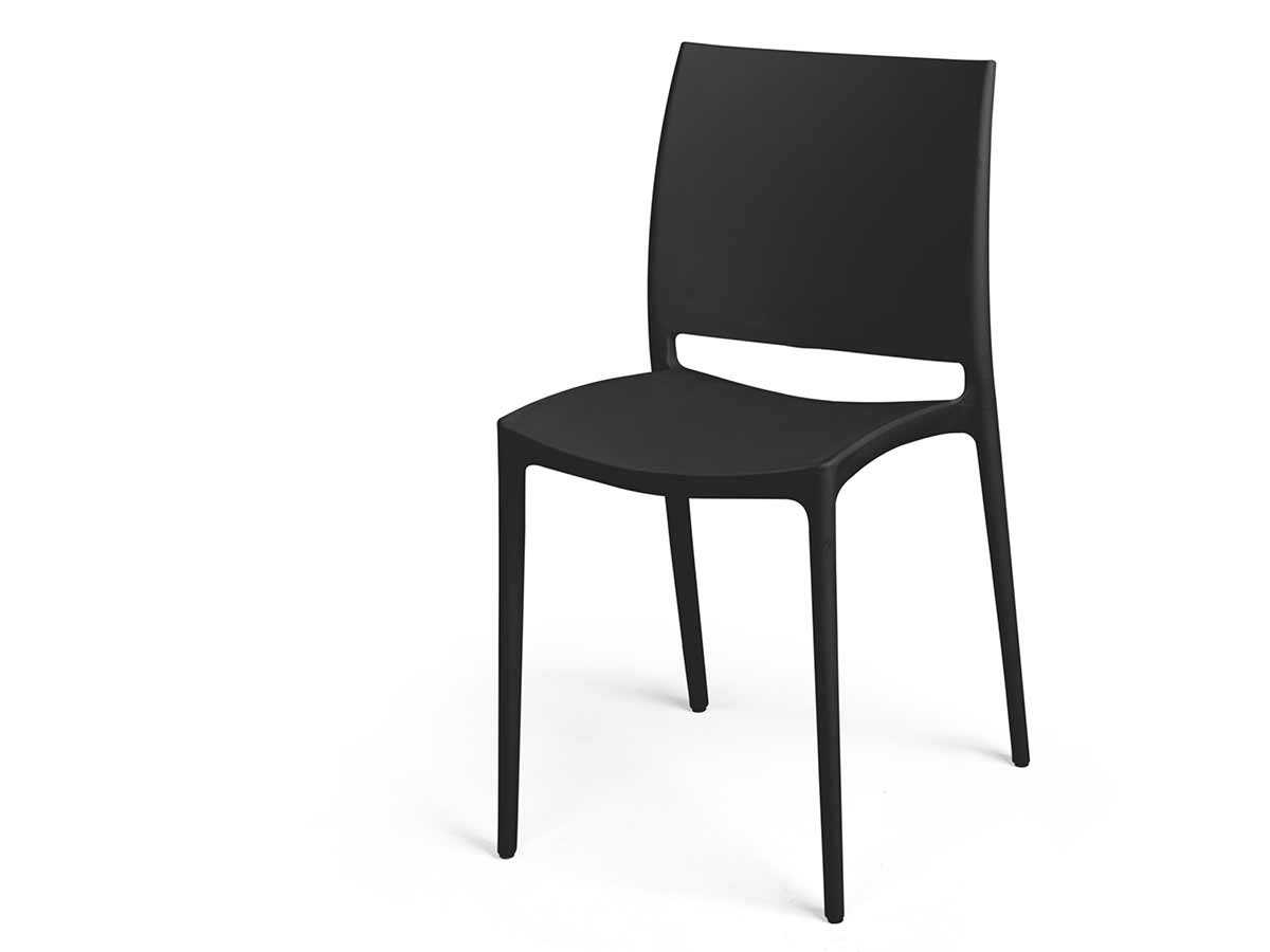 Sedia liscia nera