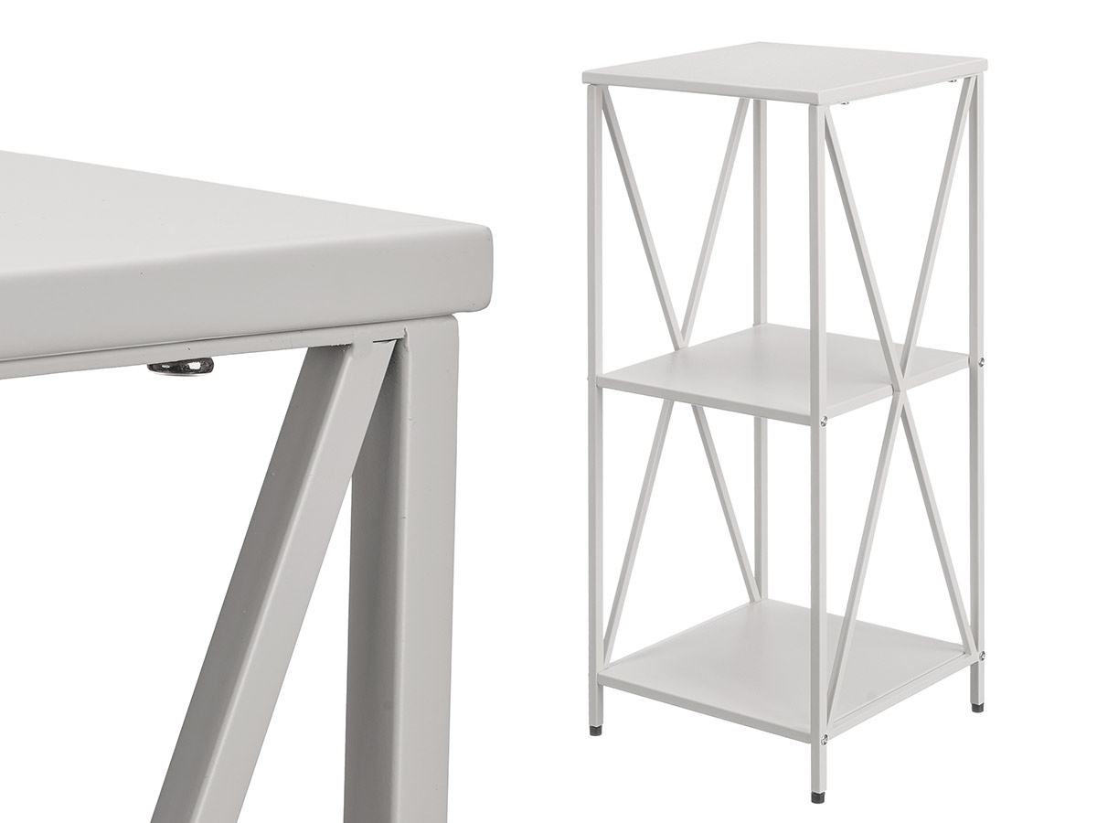 étagère 3 niveaux gris