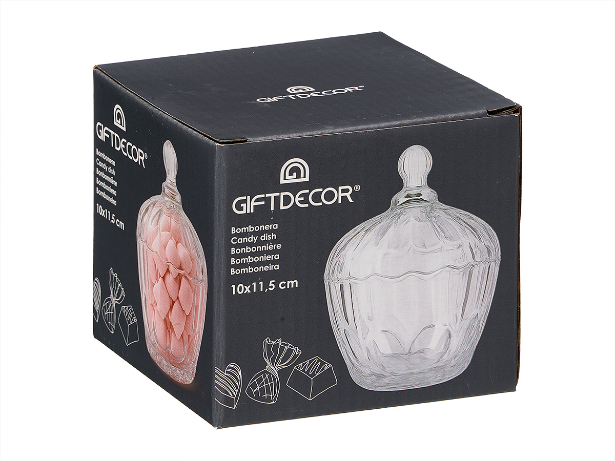 Bonbonnière en verre 10x11,5cm – Image 3