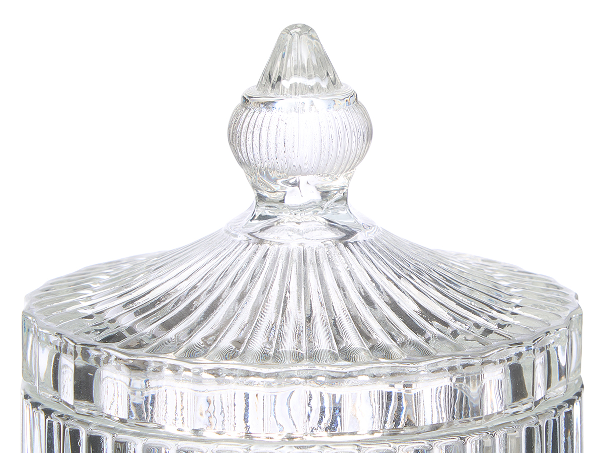 Bonbonnière en verre a rayures 8,5x14cm – Image 4