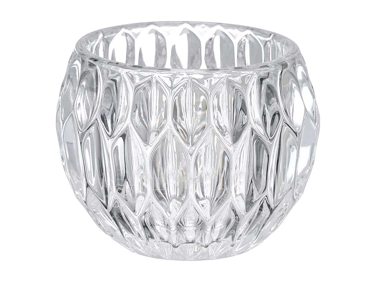 Bougeoir en verre a diamant grand – Image 2