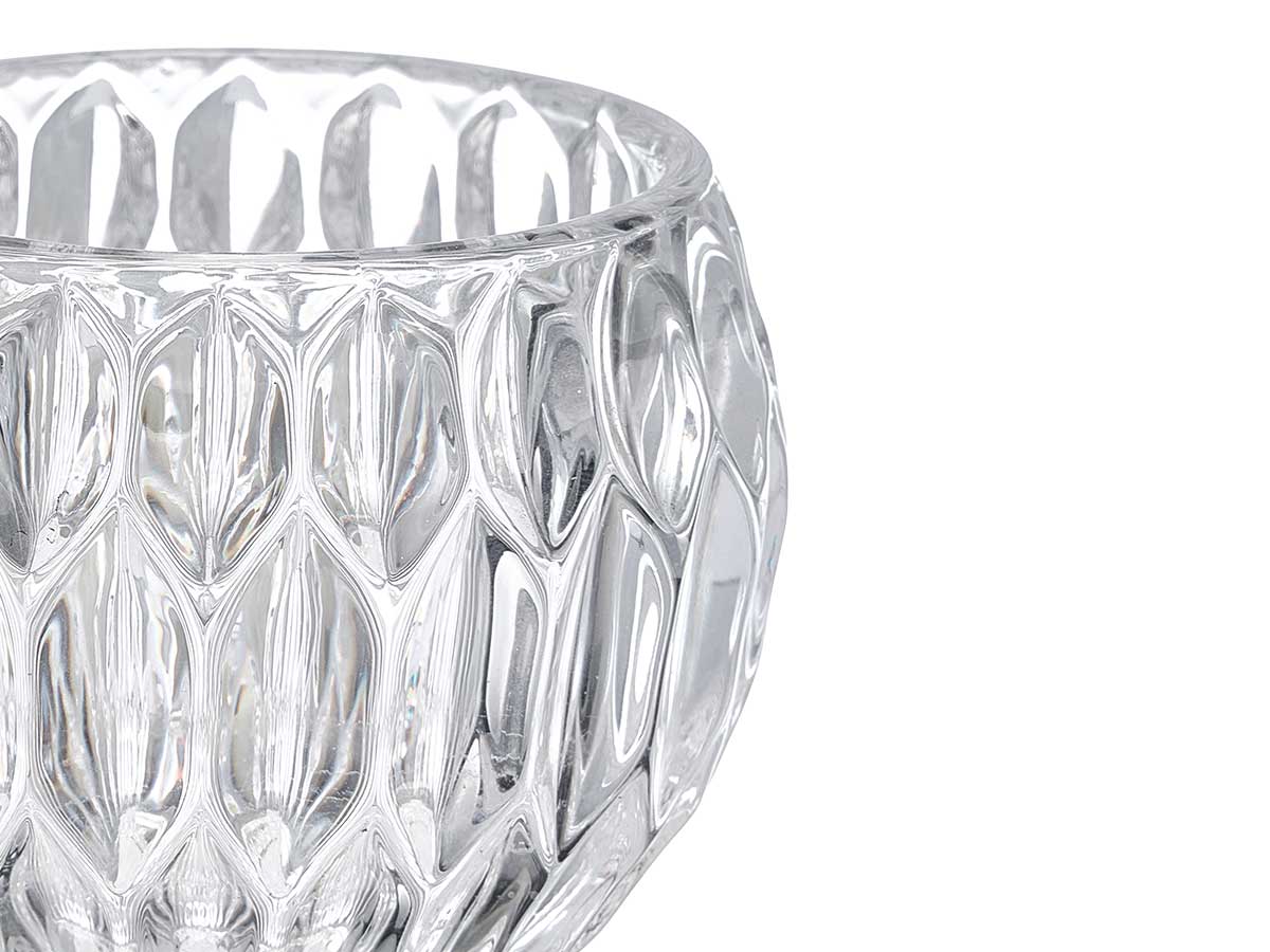 Bougeoir en verre a diamant grand – Image 4