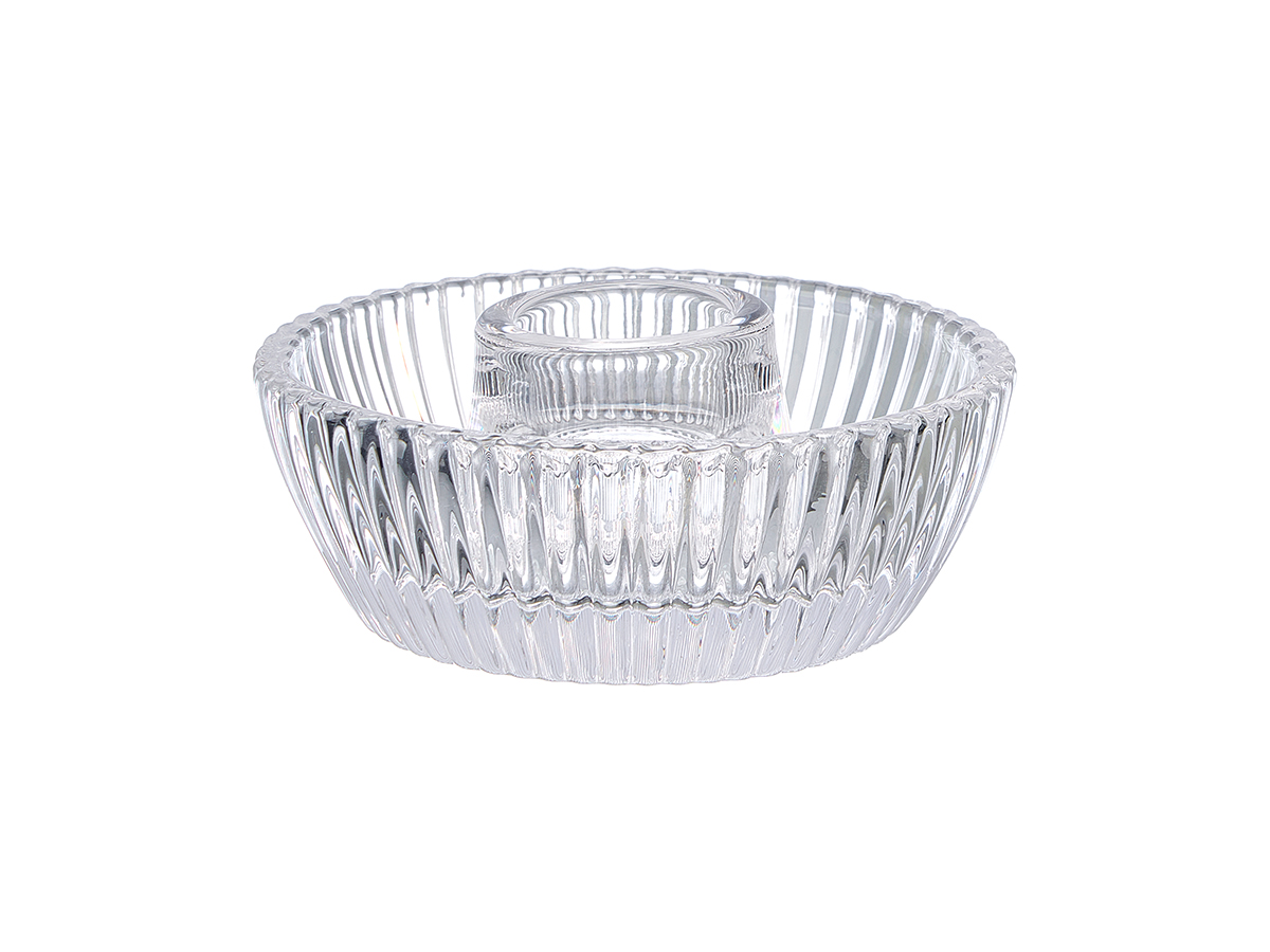 Bol porte-bougie en verre