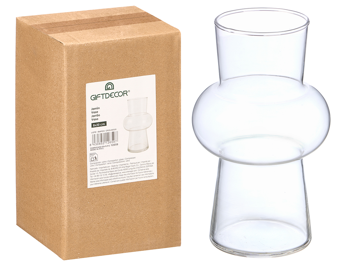 Vaso vetro cloud 8x20cm