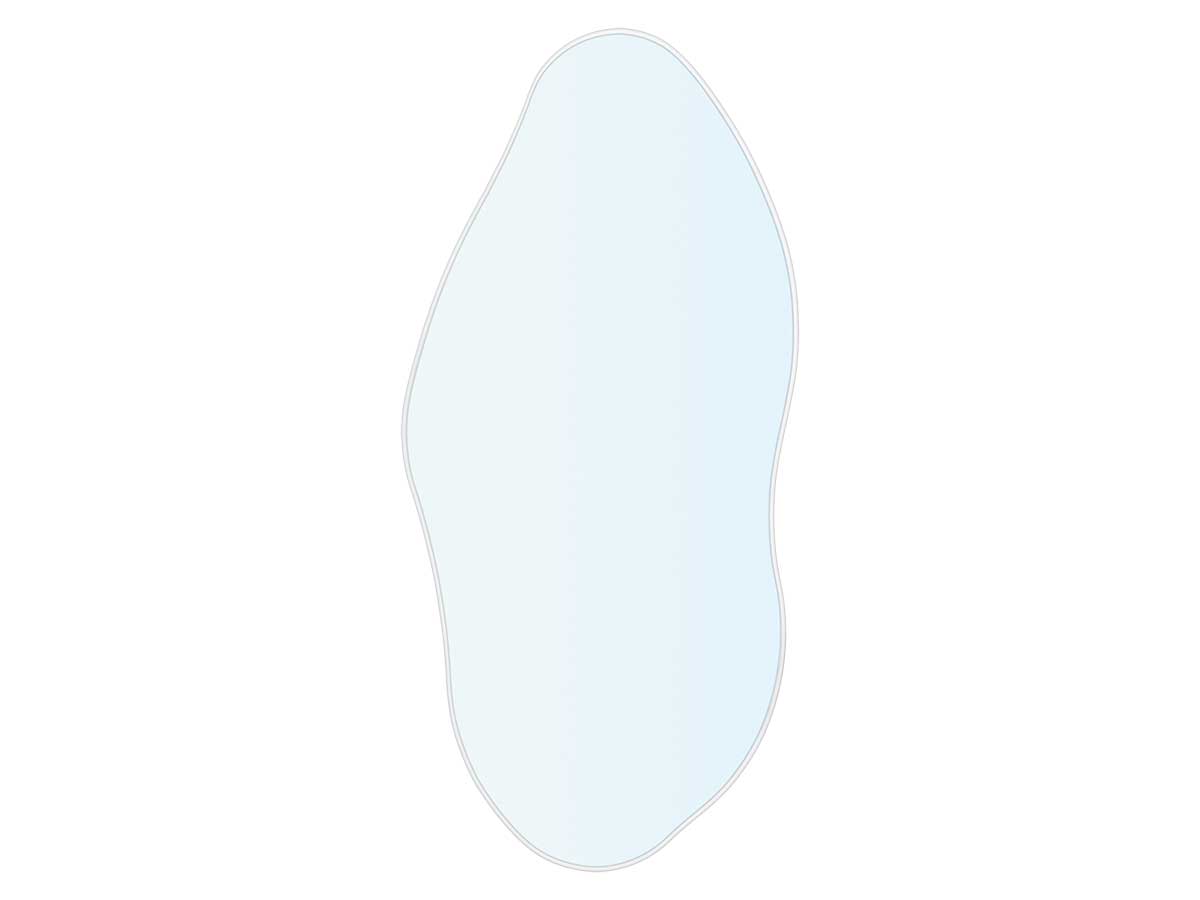 Specchio forma astratta bianco 106x50cm - immagine 2