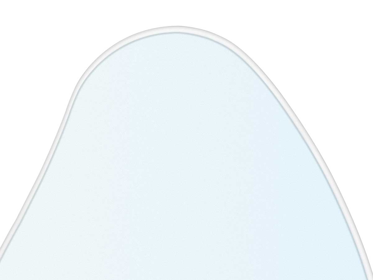 Specchio forma astratta bianco 106x50cm - immagine 3
