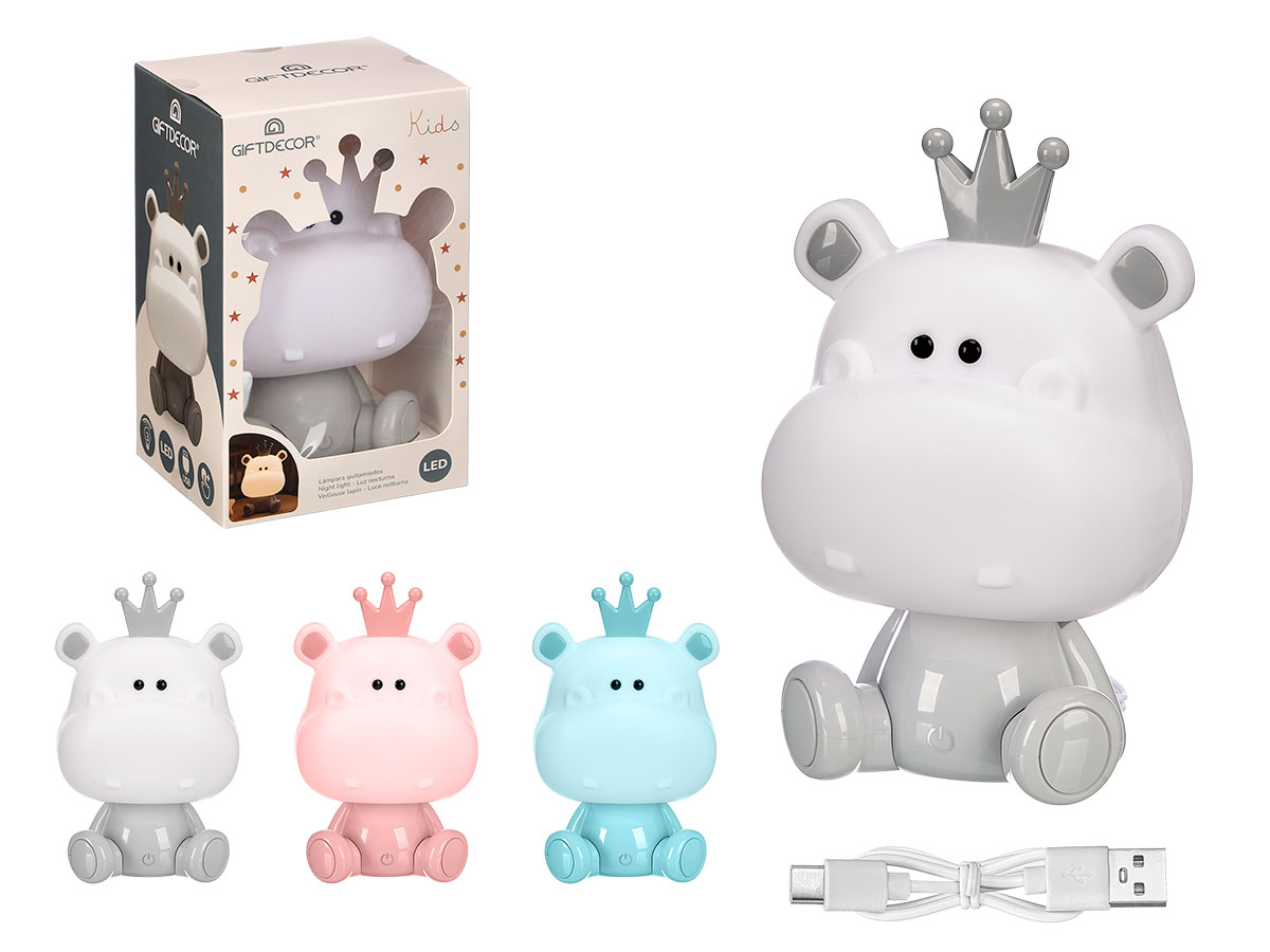 Children night light hypopotamo asrt 3 color