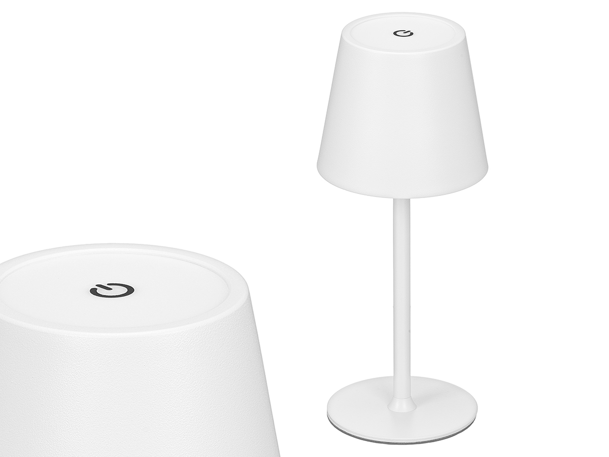 Lampada da tavolo led metallo usb bianca midnight