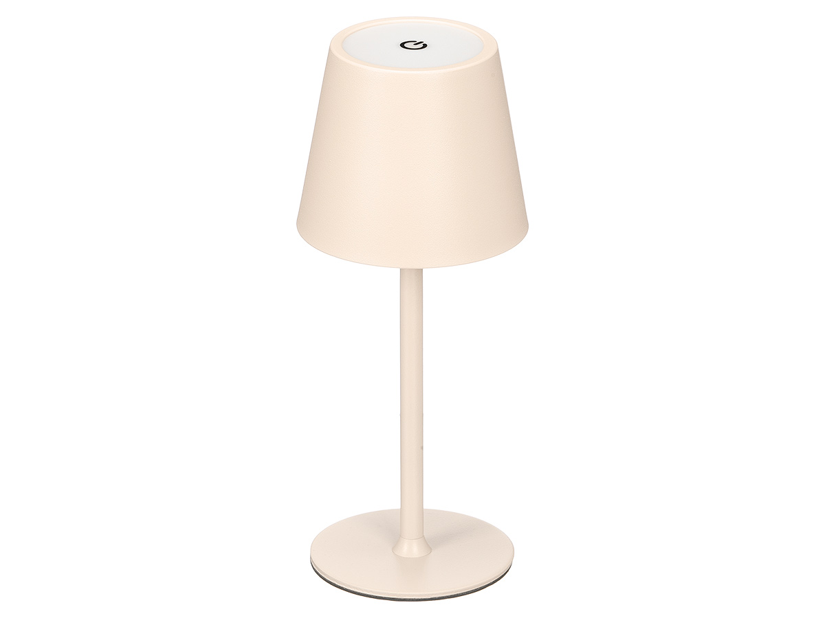 Lampada da tavolo led metallo usb beige - immagine 2