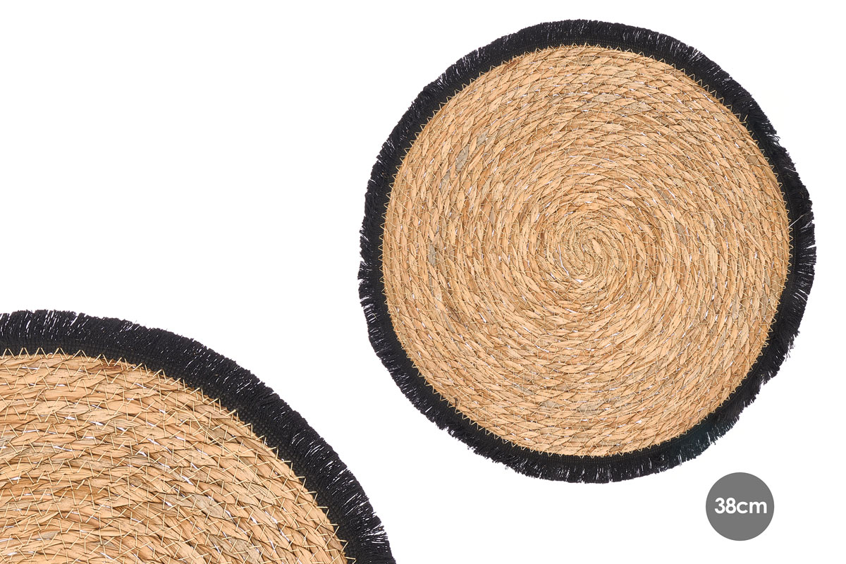 Salvamantel 38cm flecos negro