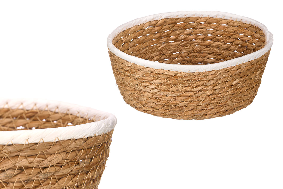Cesto redondo branco de 20 cm