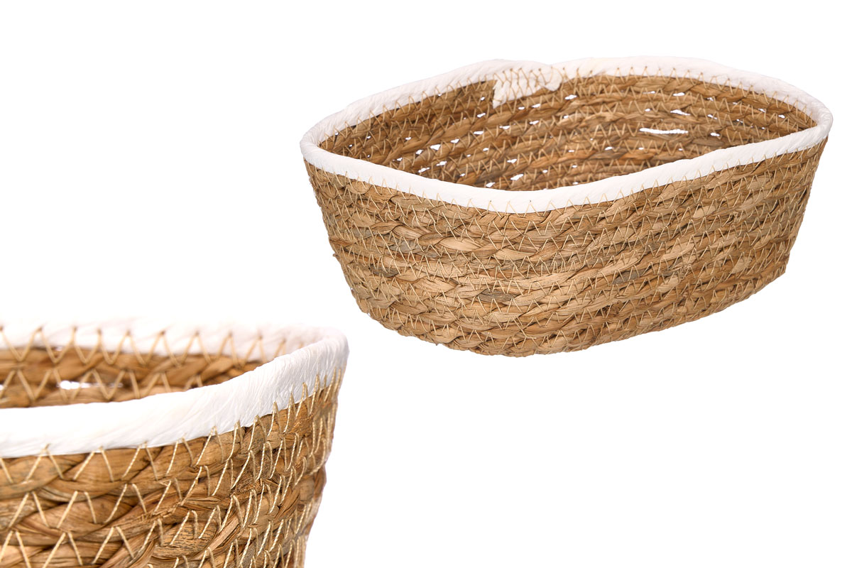 Cesto branco rectangular 24x18cm