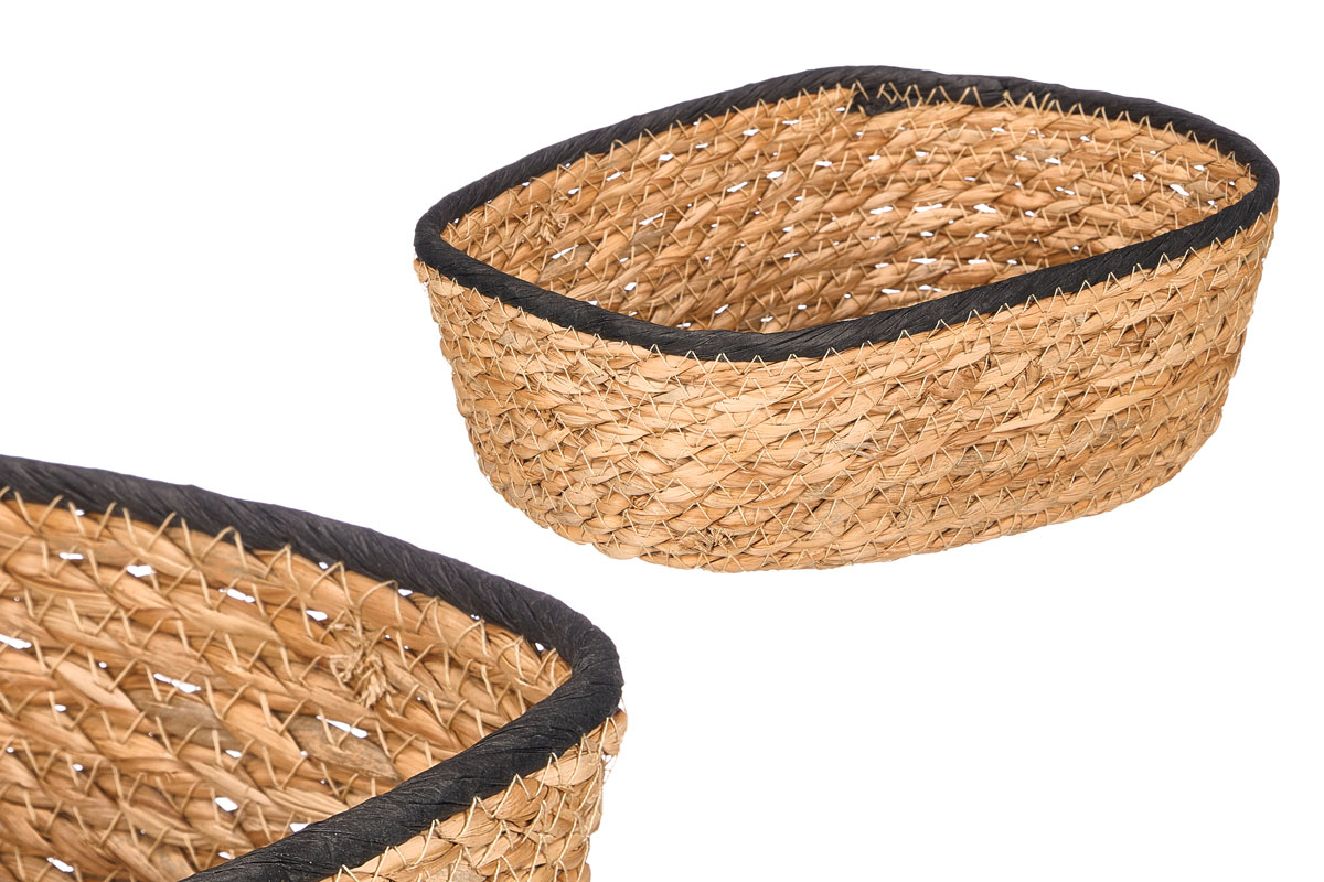 Cesto preto rectangular 24x18cm